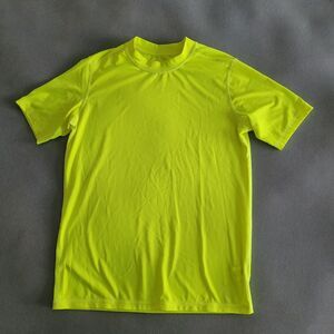 PLACE SPORT Boy's Neon Yellow Athletic Short Sleeve T-shirt Sz--Sz 14/XL